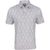 FootJoy Mini Floral Lisle Self Color Polo Shirt Polo Short Sleeve Golf Apparel