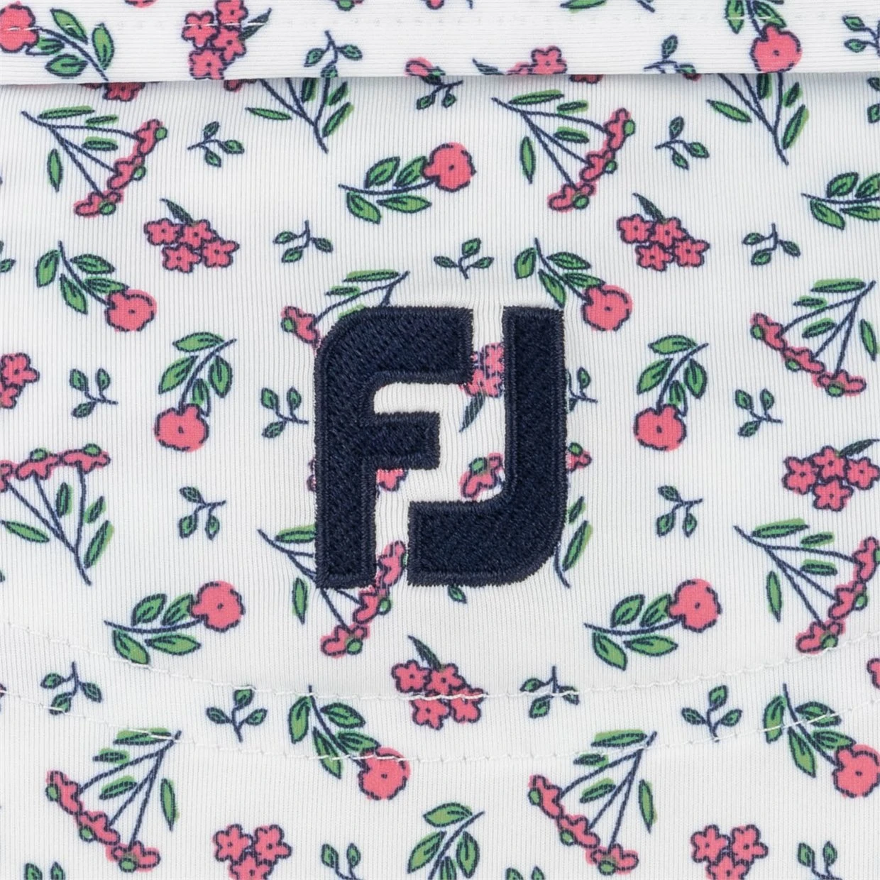 FootJoy Mini Floral Lisle Self Color Polo Shirt Polo Short Sleeve Golf Apparel - Image 4