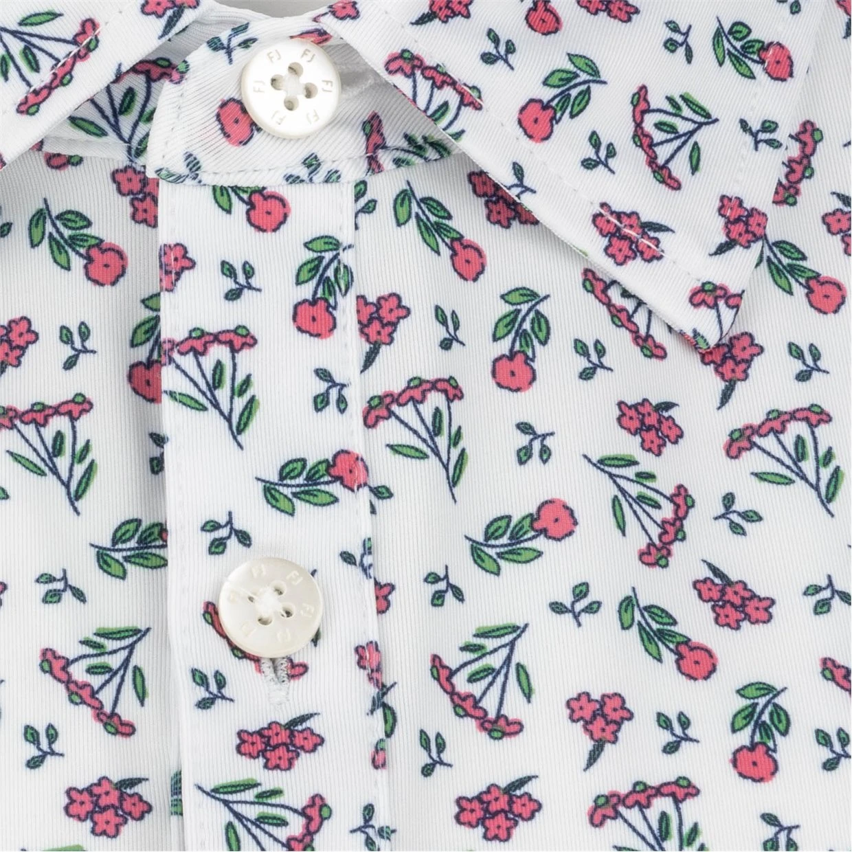 FootJoy Mini Floral Lisle Self Color Polo Shirt Polo Short Sleeve Golf Apparel - Image 5