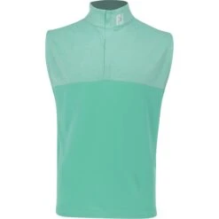 FootJoy Tour Logo Heather Yoke Half-Zip Outerwear Vest Golf Apparel