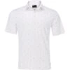 Greg Norman ML75 Microlux Pin Flag Print Shirt Polo Short Sleeve Golf Apparel