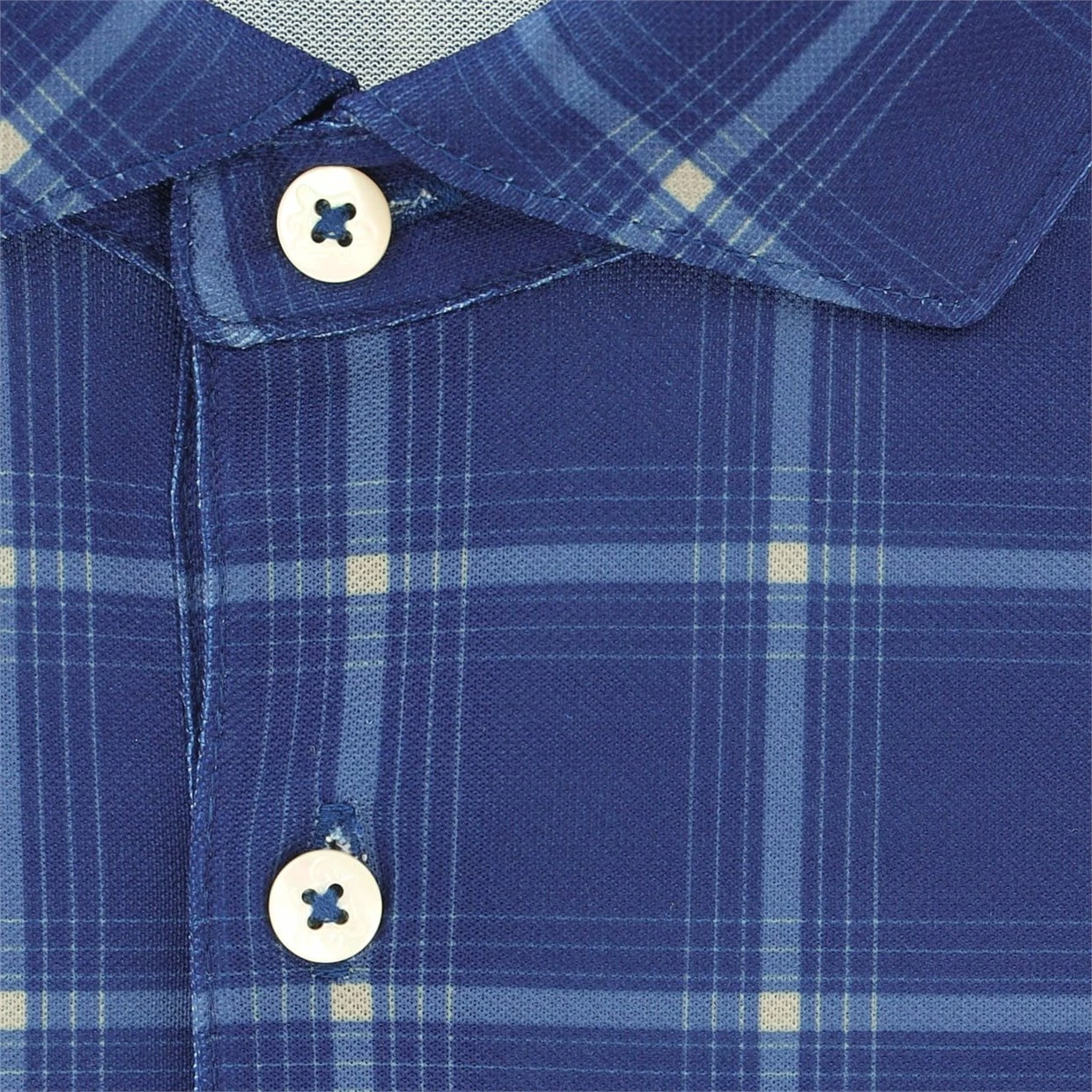 Turtleson Davis Plaid Pique Performance Shirt Polo Short Sleeve Golf Apparel - Image 4