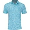 Under Armour Playoff 3.0 Palm Sketch Print Shirt Polo Short Sleeve Golf Apparel