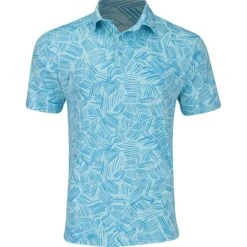 Under Armour Playoff 3.0 Palm Sketch Print Shirt Polo Short Sleeve Golf Apparel