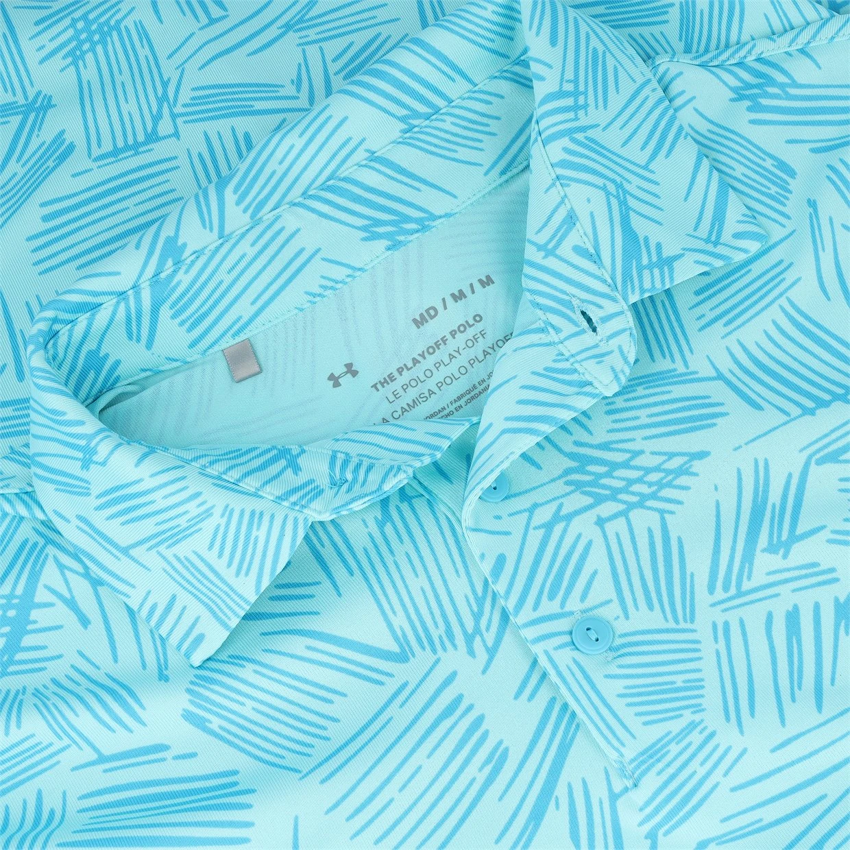 Under Armour Playoff 3.0 Palm Sketch Print Shirt Polo Short Sleeve Golf Apparel - Image 5