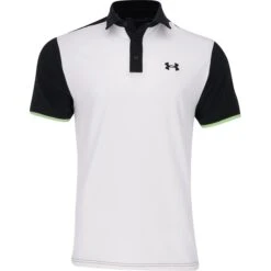Under Armour T2 Green Turf Blocked Shirt Polo Short Sleeve Golf Apparel